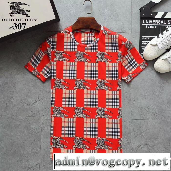 夏先に大活躍する BURBERRY バーバリー  半袖Tシャツ 3色可選 大人カジュアル夏ファッション2019