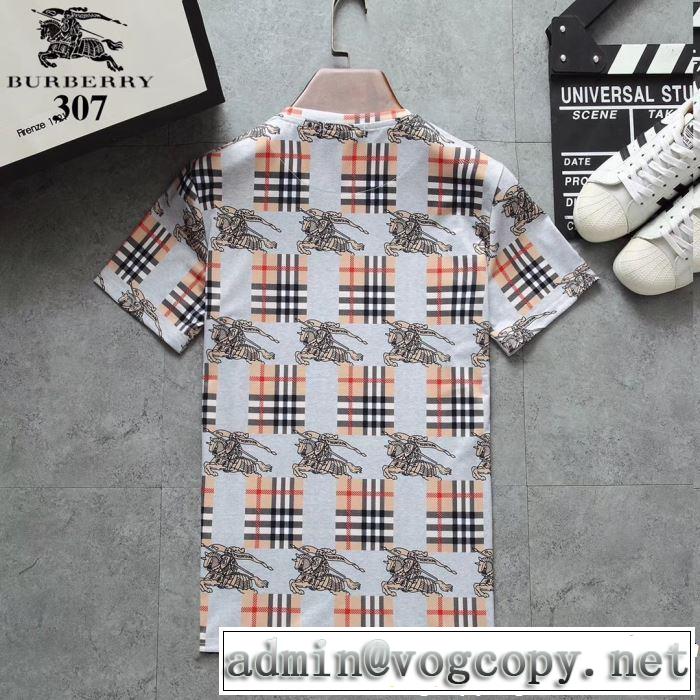 夏先に大活躍する BURBERRY バーバリー  半袖Tシャツ 3色可選 大人カジュアル夏ファッション2019