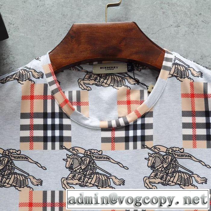 夏先に大活躍する BURBERRY バーバリー  半袖Tシャツ 3色可選 大人カジュアル夏ファッション2019