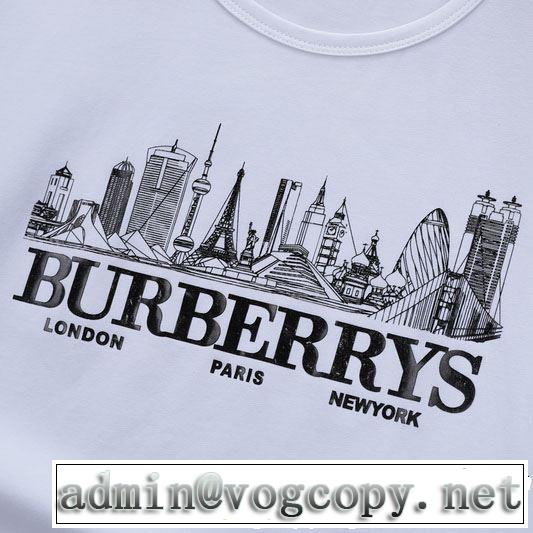 3色可選 2019春夏も引き続きトレンド 透け感優しい バーバリー BURBERRY Tシャツ/ティーシャツ