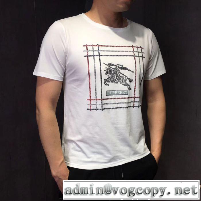 2色可選 2019年春夏流行ファッション リッチな印象に バーバリー BURBERRY Tシャツ/ティーシャツ