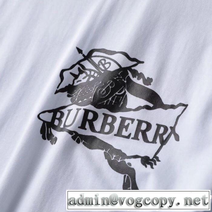 バーバリー BURBERRY Tシャツ/ティーシャツ 2色可選 2019春夏は人気定番 すっきりした印象に