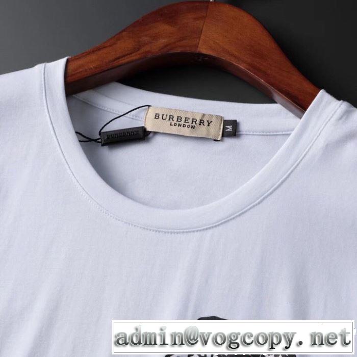 バーバリー BURBERRY Tシャツ/ティーシャツ 2色可選 2019春夏は人気定番 すっきりした印象に