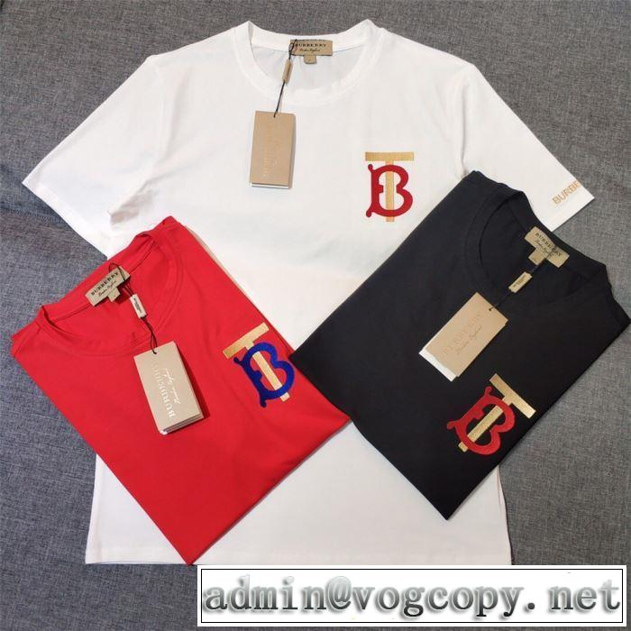 おしゃれデザインも大人気バーバリー BURBERRY 3色可選  Tシャツ/半袖 2019春夏のトレンド新商品