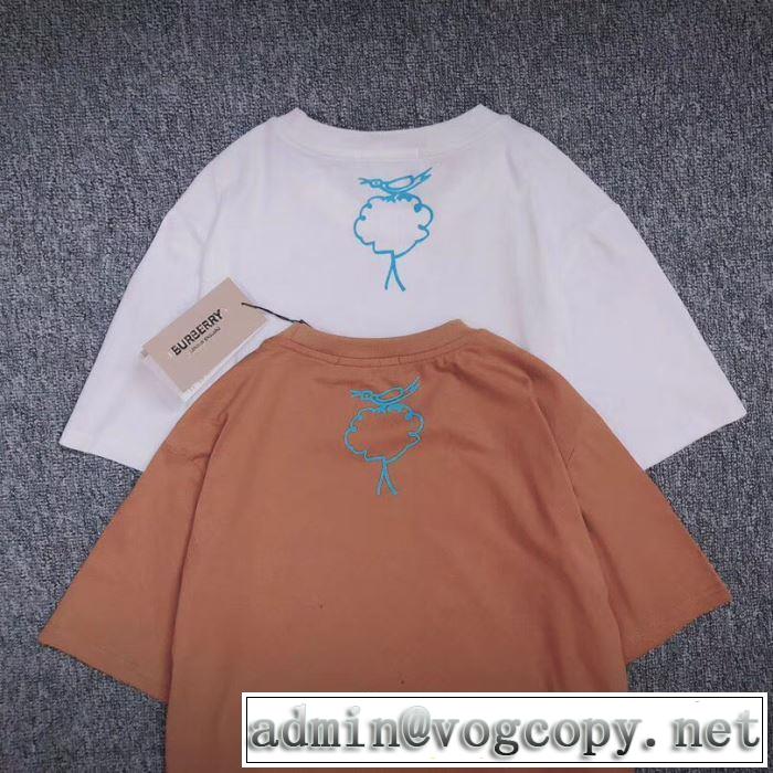 今っぽく新作アイテム バーバリー2019春夏も引き続き人気セール BURBERRY 2色可選  Tシャツ/半袖 夏キレ味をプラス