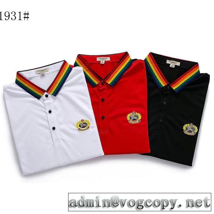 2019春夏は人気定番 バーバリー BURBERRY 魅力的なカラー使い Tシャツ/ティーシャツ 3色可選 春夏！大人カジュアル