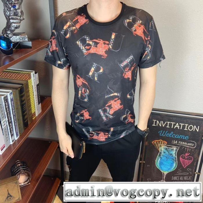 今年春夏ファション流行り バーバリー BURBERRY 2019SSのトレンド商品 Tシャツ/ティーシャツ 2色可選 透け感優しい 