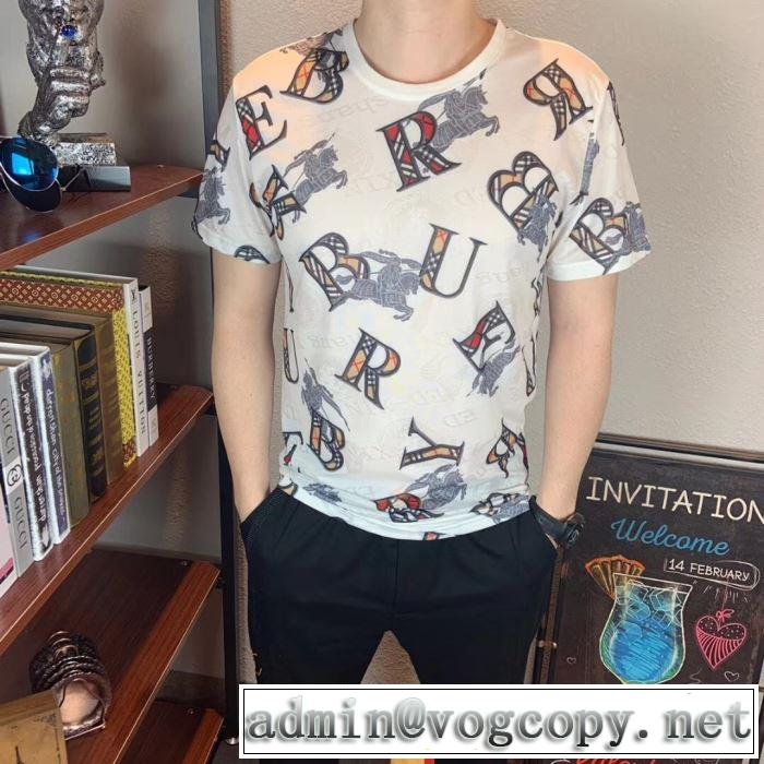 今年春夏ファション流行り バーバリー BURBERRY 2019SSのトレンド商品 Tシャツ/ティーシャツ 2色可選 透け感優しい