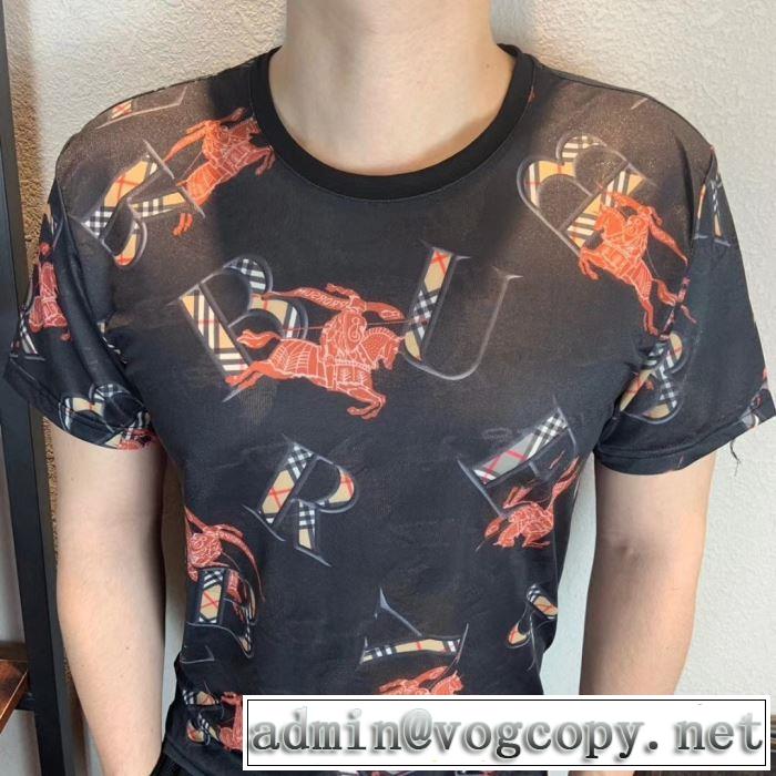 今年春夏ファション流行り バーバリー BURBERRY 2019SSのトレンド商品 Tシャツ/ティーシャツ 2色可選 透け感優しい