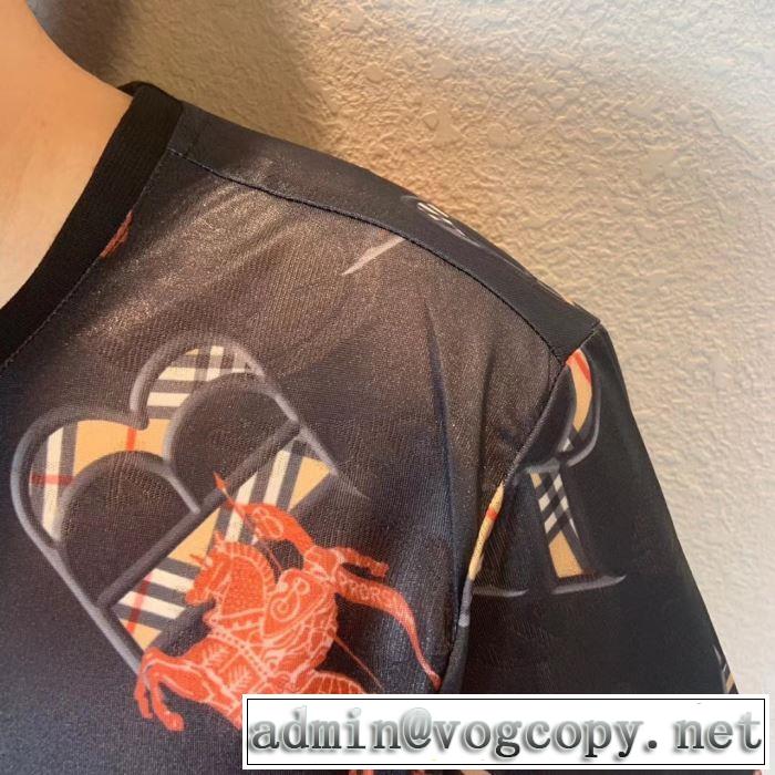 今年春夏ファション流行り バーバリー BURBERRY 2019SSのトレンド商品 Tシャツ/ティーシャツ 2色可選 透け感優しい