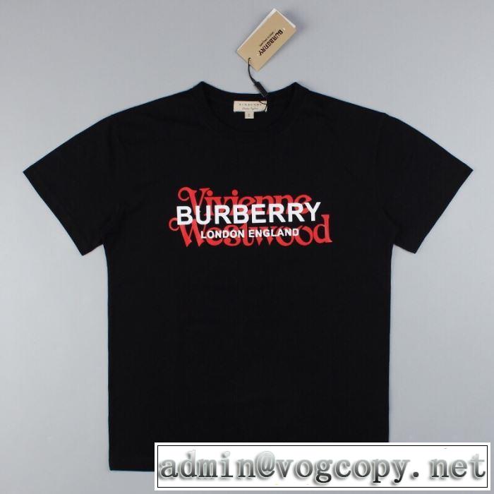2色可選 大胆にデザインオシャレ新品バーバリー BURBERRYきれいめ派に上質 Tシャツ/ティーシャツ  春夏の流行り2019新品