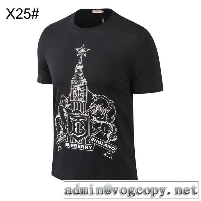 Tシャツ/ティーシャツ 着るだけで上品なスタイル バーバリー BURBERRY 2019春夏トレンドアイテム 3色可選 夏にぴったり上品