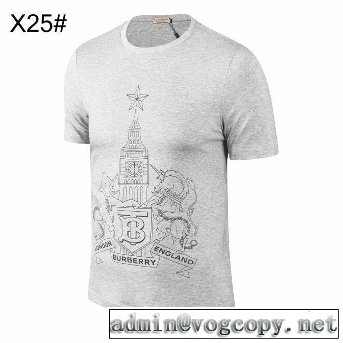 Tシャツ/ティーシャツ 着るだけで上品なスタイル バーバリー BURBERRY 2019春夏トレンドアイテム 3色可選 夏にぴったり上品