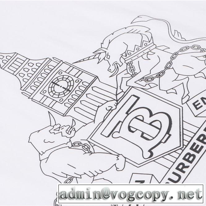 Tシャツ/ティーシャツ 着るだけで上品なスタイル バーバリー BURBERRY 2019春夏トレンドアイテム 3色可選 夏にぴったり上品