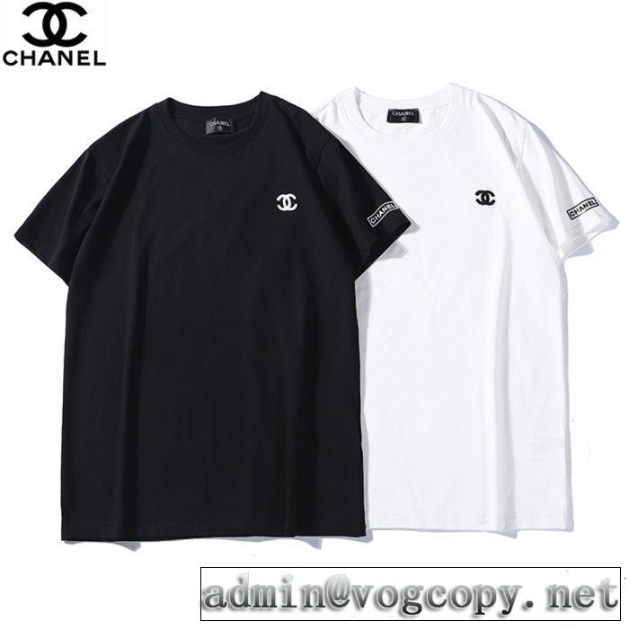 CH CH 半袖Tシャツ 2色可選 目を引く春夏トップス スタイルアップ効果