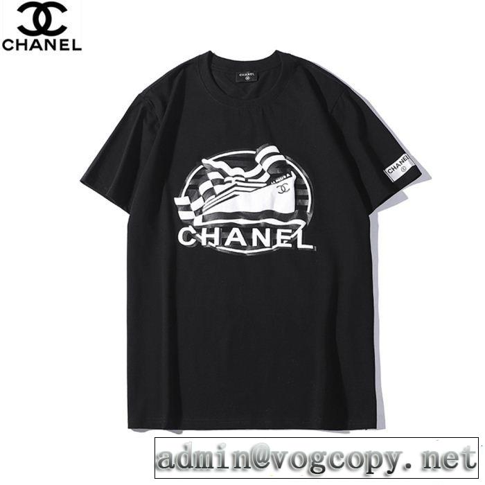 大人の華やかさを演出 大人っぽく見せ新作 CH CH 半袖Tシャツ 3色可選