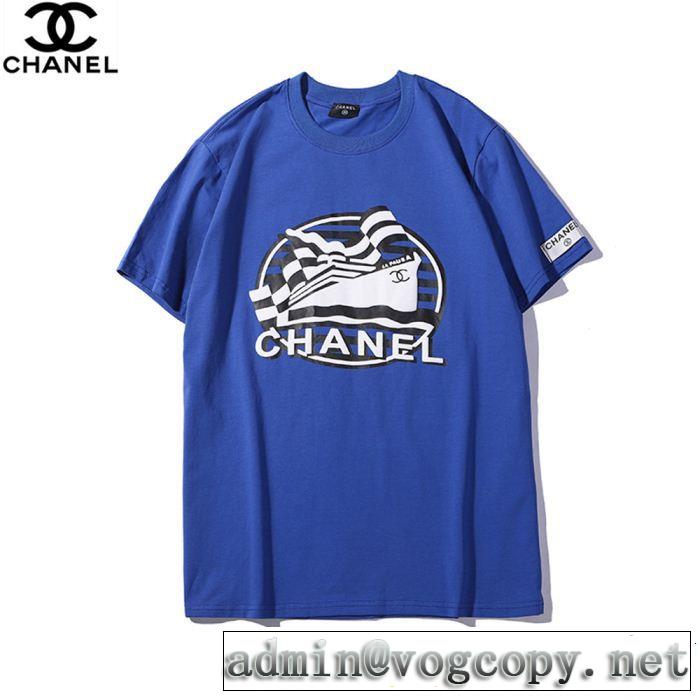 大人の華やかさを演出 大人っぽく見せ新作 CH CH 半袖Tシャツ 3色可選