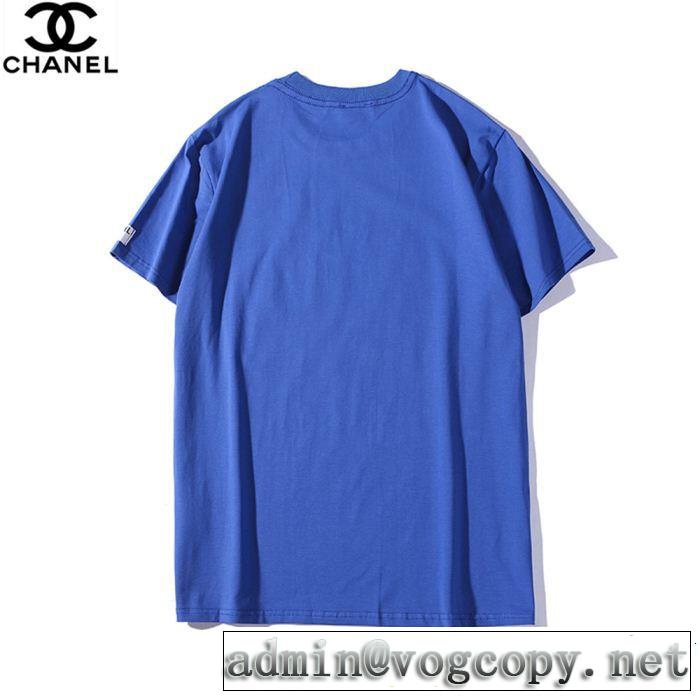 大人の華やかさを演出 大人っぽく見せ新作 CH CH 半袖Tシャツ 3色可選