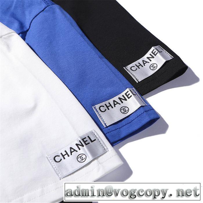 大人の華やかさを演出 大人っぽく見せ新作 CH CH 半袖Tシャツ 3色可選