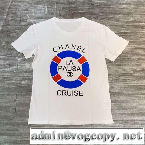 リッチな印象に Tシャツ/ティーシャツ CH CH  通勤の定番 2色可選 この夏は注目新作