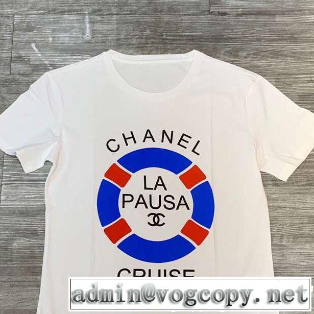 リッチな印象に Tシャツ/ティーシャツ CH CH  通勤の定番 2色可選 この夏は注目新作