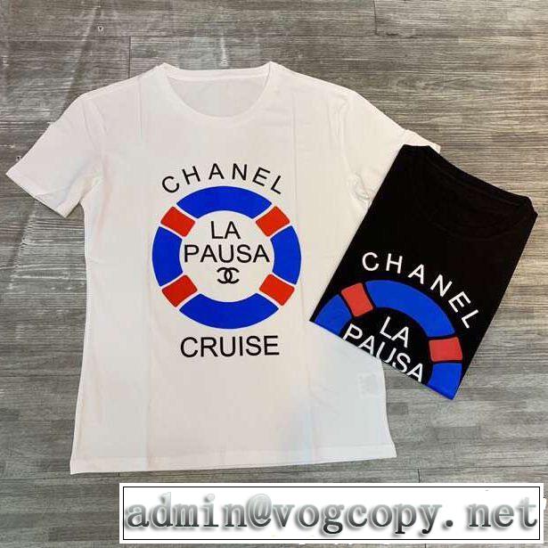 リッチな印象に Tシャツ/ティーシャツ CH CH  通勤の定番 2色可選 この夏は注目新作