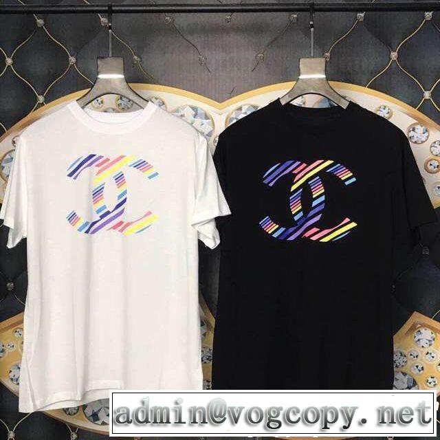  CH  Tシャツ/ティーシャツ 夏っぽさ新作アイテム 2色可選  大人の余裕が漂う CH 