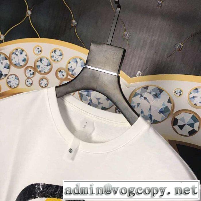 優しげ人気アイテム 軽やかな素材感  Tシャツ/ティーシャツ 2色可選  FENDI夏大人気のアイテム FENDI