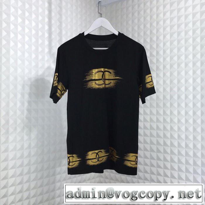2色可選 夏の王道　適度な上品さ 2019夏色っぽさ CH CH おしゃれデザインも大人気 半袖Tシャツ