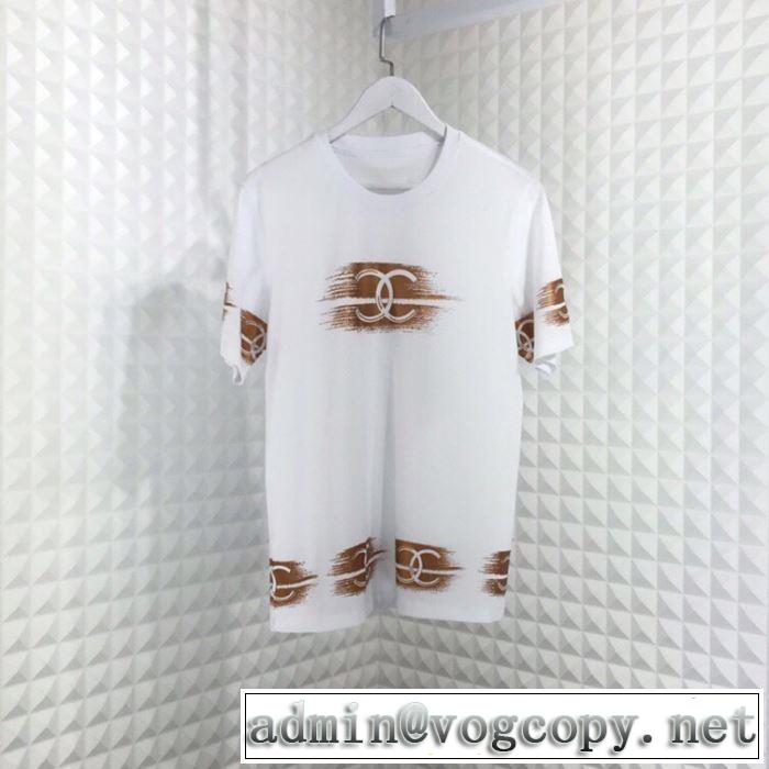 2色可選 夏の王道　適度な上品さ 2019夏色っぽさ CH CH おしゃれデザインも大人気 半袖Tシャツ