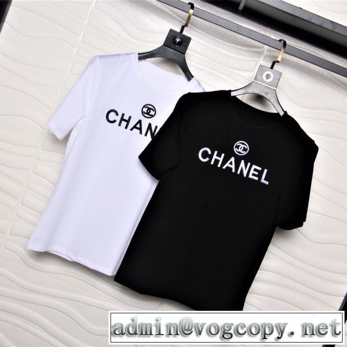 半袖Tシャツ お洒落トレンド人気 CH CH  2色可選 きちんと感が抜群 2019即旬な装いに 
