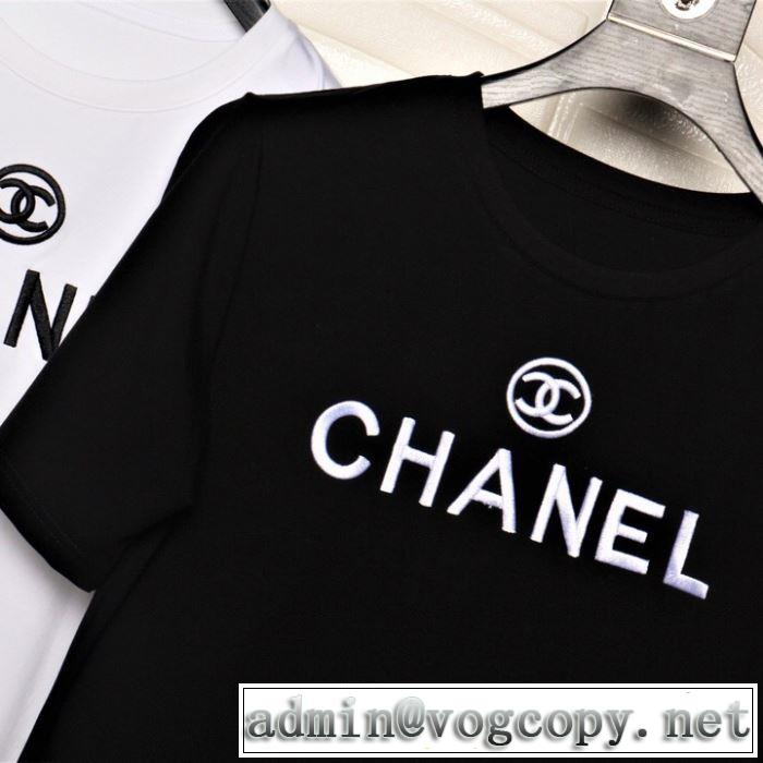 半袖Tシャツ お洒落トレンド人気 CH CH  2色可選 きちんと感が抜群 2019即旬な装いに