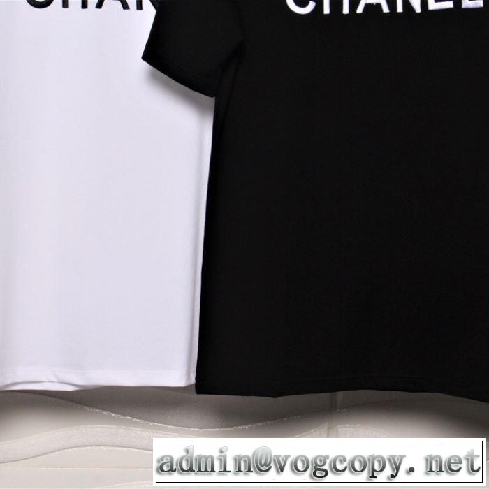 半袖Tシャツ お洒落トレンド人気 CH CH  2色可選 きちんと感が抜群 2019即旬な装いに