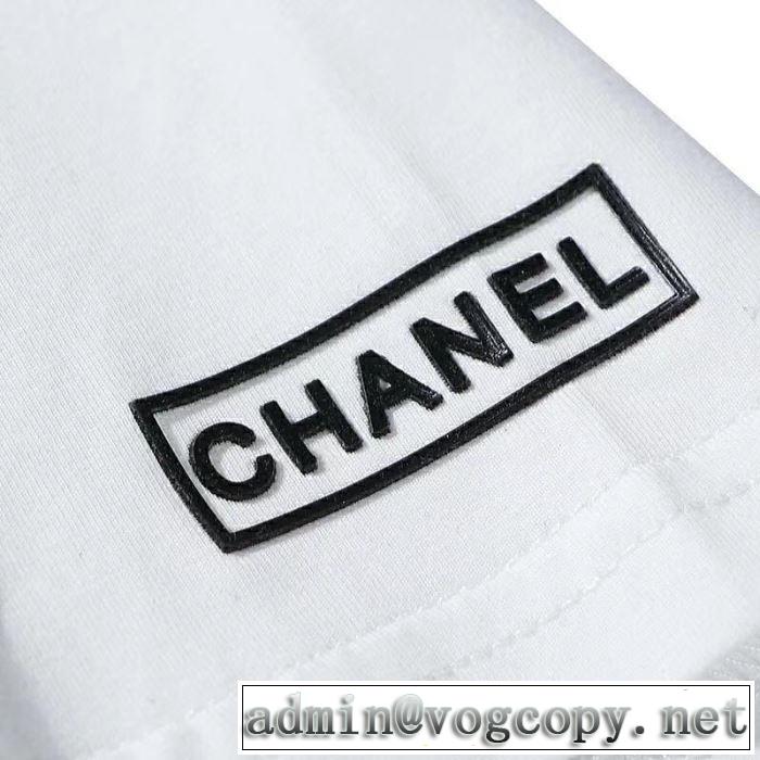 2色可選 夏らしい季節感 CH CH 2019年の夏のマスト 半袖Tシャツ  クールな印象を引き立て