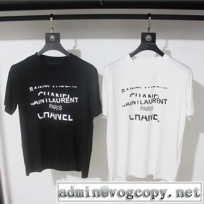 ぐっと鮮度がアップ CH 2019年春夏シーズンの人気 CH 夏らしい抜け感を演出し 半袖Tシャツ 2色可選 