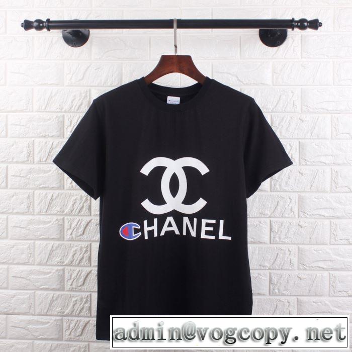 CH 2色可選 CH スタイルUPして着こなす 半袖Tシャツ  2019年春夏のトレンドアイテム ちょっと大人の印象