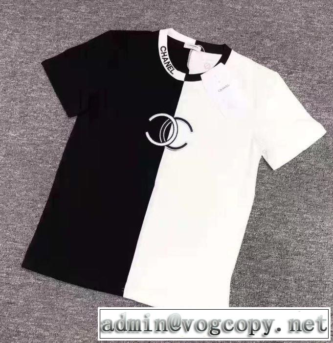 2色可選 デザイン抜群のアイテム CH CH 2019年春夏流行ファッション 半袖Tシャツ ファッションにトレンド