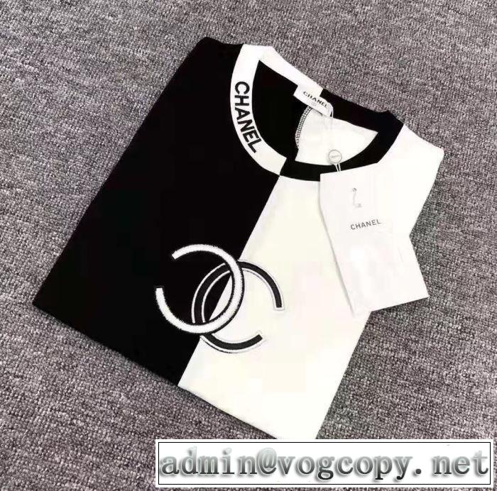 2色可選 デザイン抜群のアイテム CH CH 2019年春夏流行ファッション 半袖Tシャツ ファッションにトレンド