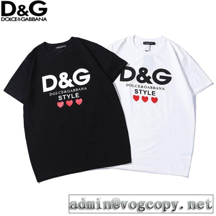 Dolce&Gabbana ドルチェ＆ガッバーナ 半袖Tシャツ 2色可選 オシャレな印象に きれいめ上品に