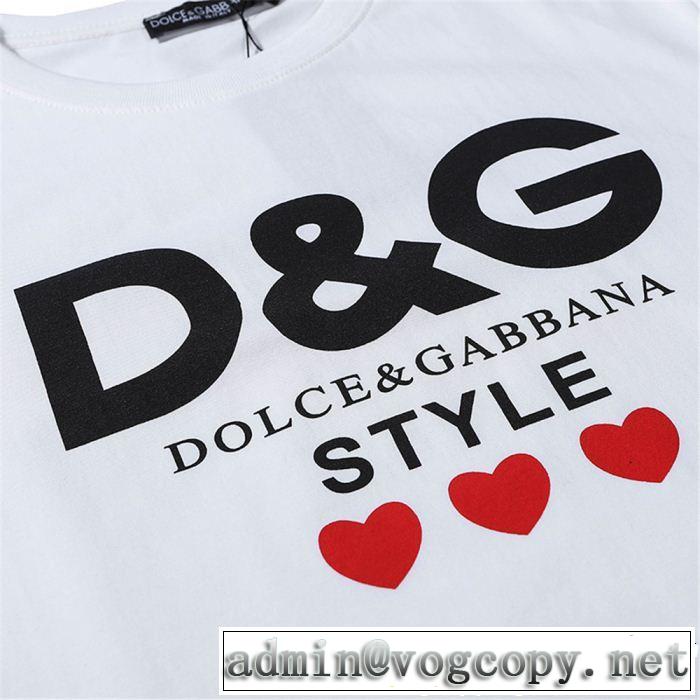 Dolce&Gabbana ドルチェ＆ガッバーナ 半袖Tシャツ 2色可選 オシャレな印象に きれいめ上品に