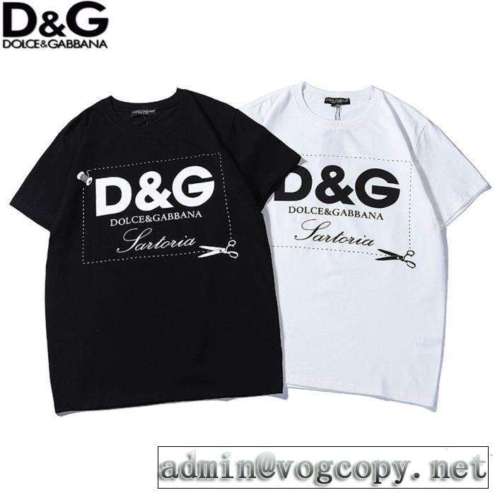 夏っぽさ新作アイテム 2019夏色っぽさ Dolce&Gabbana ドルチェ＆ガッバーナ 半袖Tシャツ 2色可選