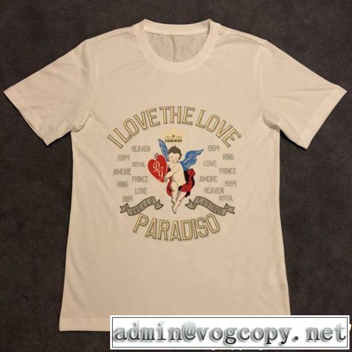 2色可選 Tシャツ/ティーシャツ風通しの良いフレア  ドルチェ＆ガッバーナ Dolce&Gabbana オシャレな印象に