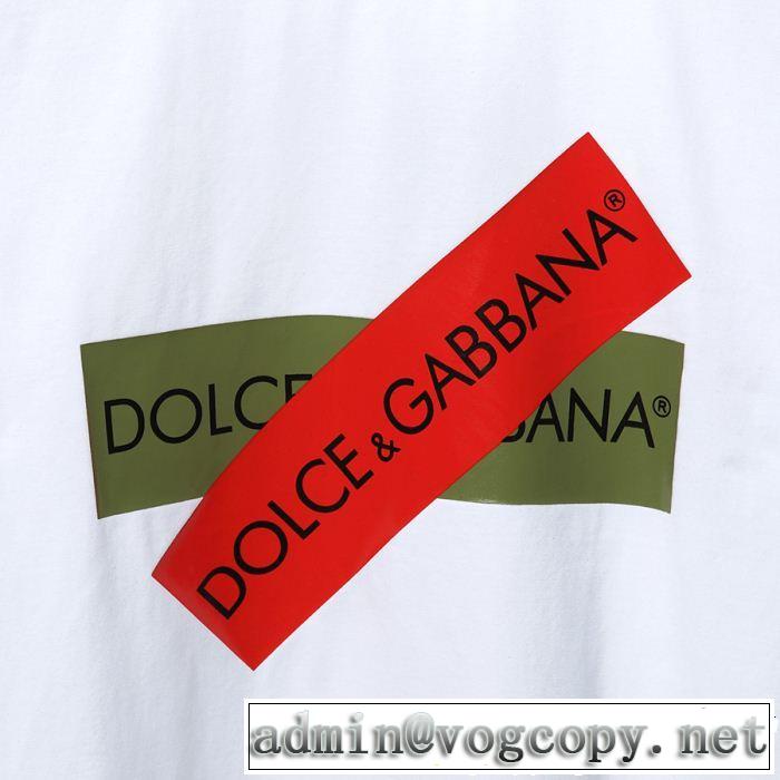切りっぱなしデザイン ドルチェ＆ガッバーナ Dolce&Gabbana 2色可選 Tシャツ/ティーシャツ 大人のカジュアルスタイル