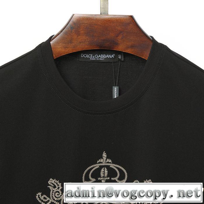 旬の気分を絶妙に ドルチェ＆ガッバーナ Dolce&Gabbana 2色可選  Tシャツ/ティーシャツ春夏らしい華やか