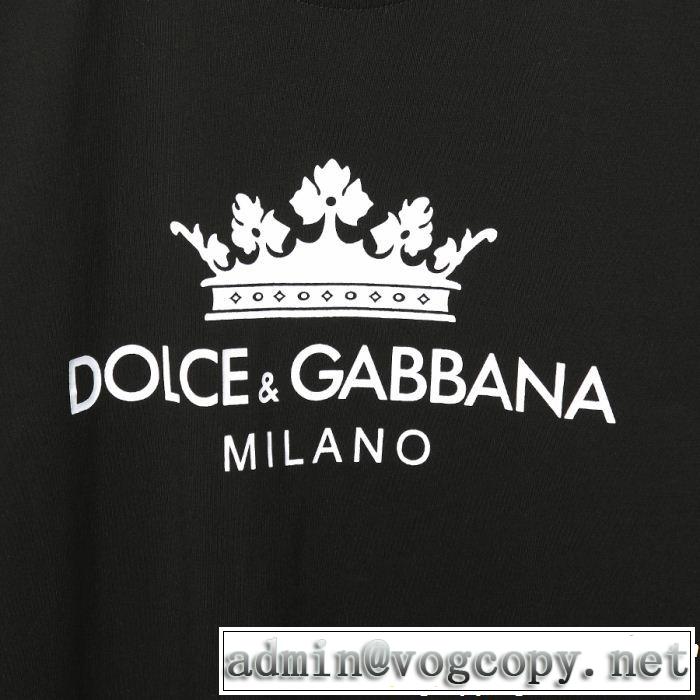 Tシャツ/ティーシャツ ドレスアップ効果も抜群 ドルチェ＆ガッバーナ Dolce&Gabbana 2色可選素敵なスタイルで夏の定番