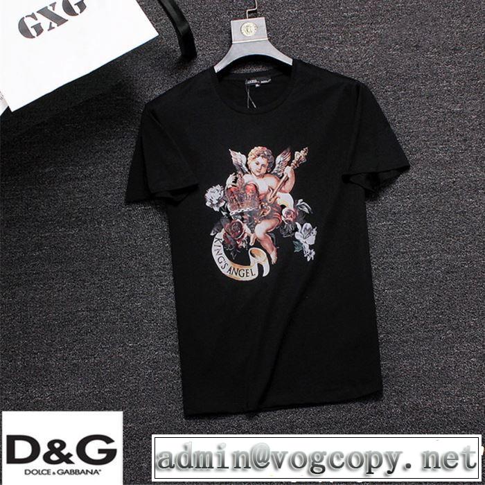 Dolce&Gabbana ドルチェ＆ガッバーナ 半袖Tシャツ 2色可選 大人カジュアル夏ファッション2019 通勤の定番