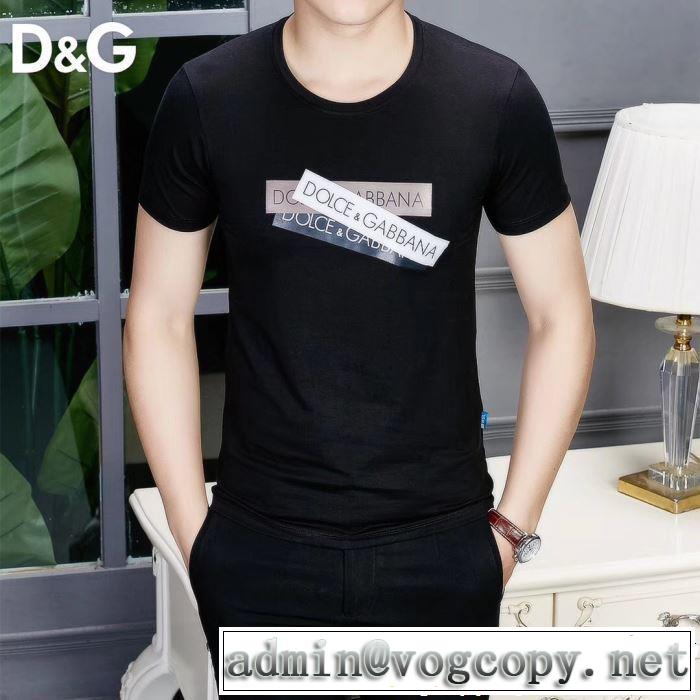2019年最新ファッション 爽やかカジュアル人気 Dolce&Gabbana ドルチェ＆ガッバーナ 半袖Tシャツ 2色可選