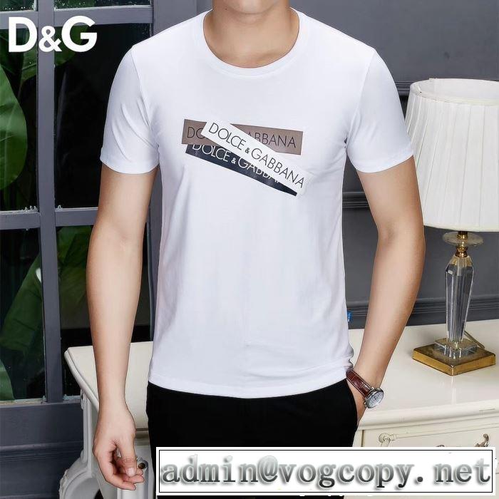 2019年最新ファッション 爽やかカジュアル人気 Dolce&Gabbana ドルチェ＆ガッバーナ 半袖Tシャツ 2色可選
