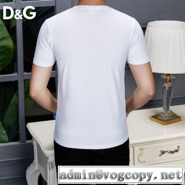2019年最新ファッション 爽やかカジュアル人気 Dolce&Gabbana ドルチェ＆ガッバーナ 半袖Tシャツ 2色可選