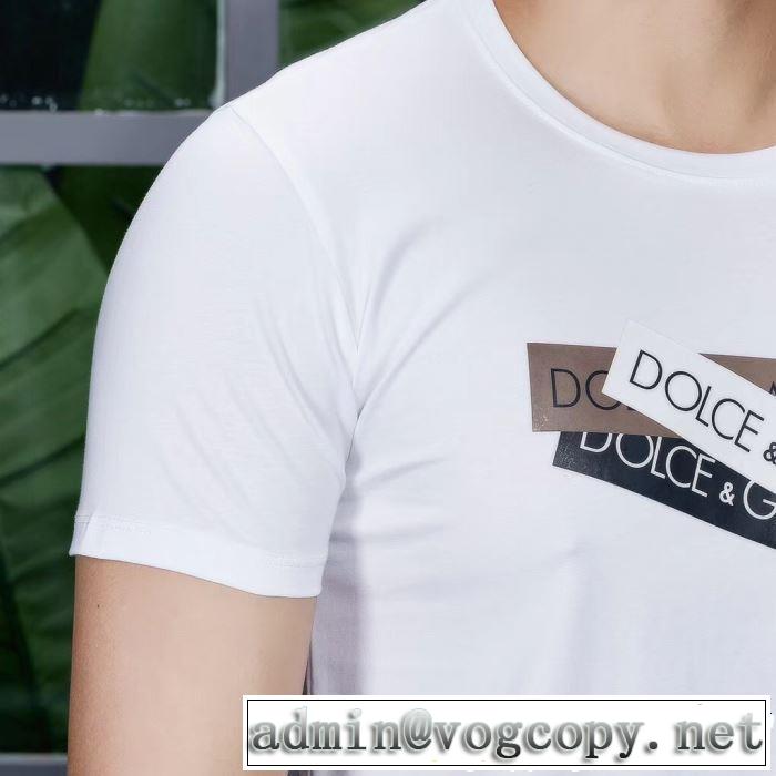 2019年最新ファッション 爽やかカジュアル人気 Dolce&Gabbana ドルチェ＆ガッバーナ 半袖Tシャツ 2色可選